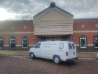 Locksmith Van in Marysville at the library on a rainy day